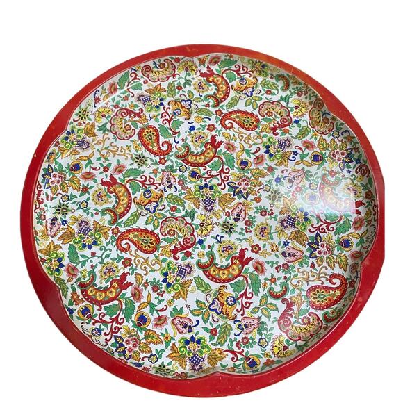Set Vintage DAHER WARE Metal two 16" Platter 1 Elite 7” tray England Granny chic - Picture 2 of 10